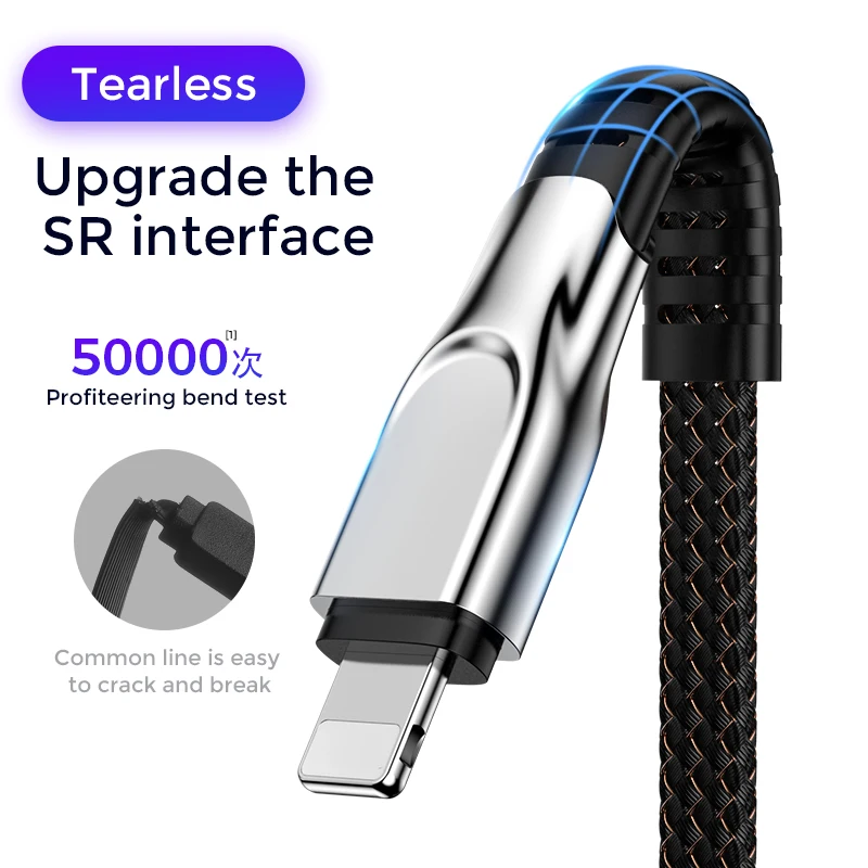 Joyroom 3 в 1 type C Micro USB кабель для iPhone 8X7 6 6S Plus iOS 10 9 8 samsung Nokia USB быстрая зарядка кабели провод шнур