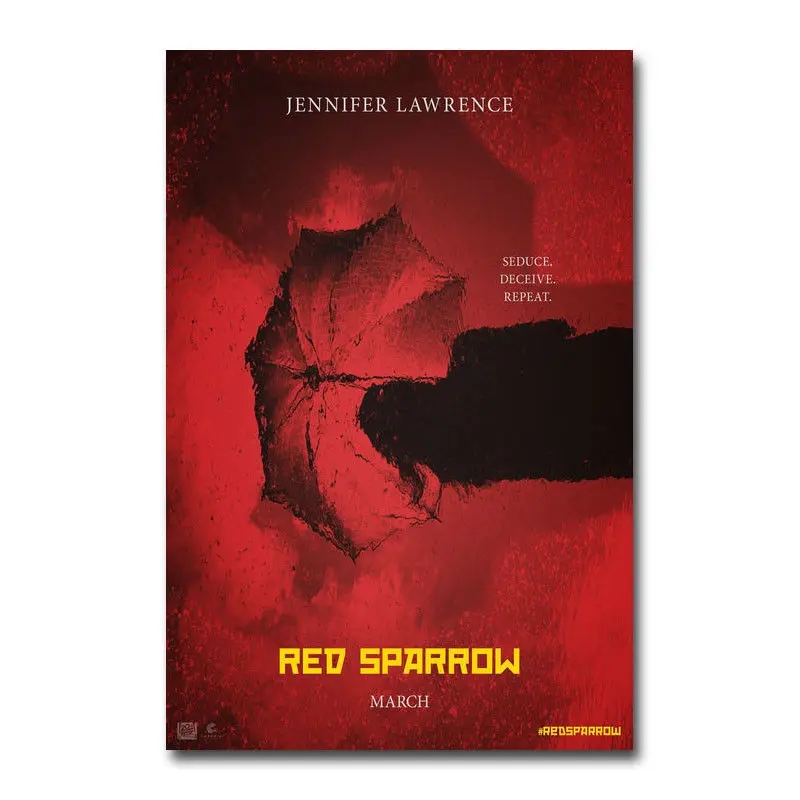 J0235 Red Sparrow Movie 2 Silk Poster Art Light Canvas Home Decoration