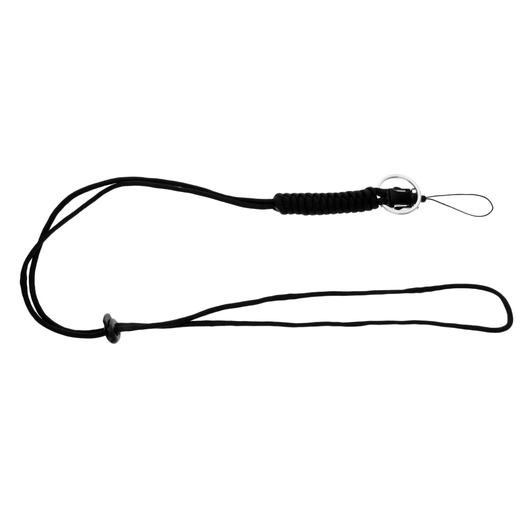 Utility Braided Lanyard Survival Paracord Keychain for Keys Flashlight with Split Ring