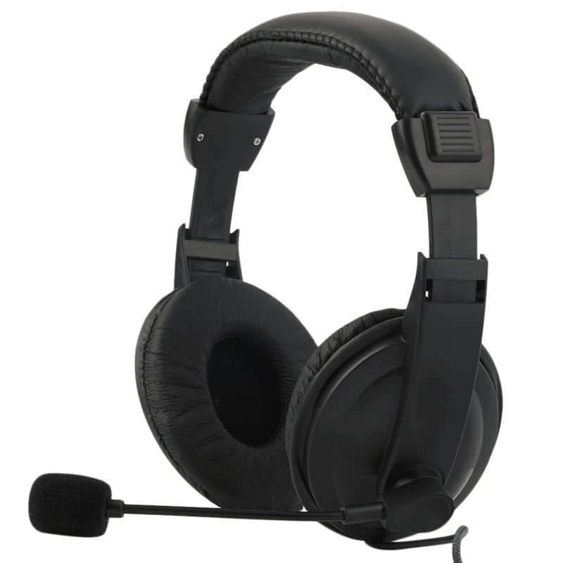 750 Headset Computer Headset Headset with Wire Controlled Microphone 3 5 mm Gaming Headset Adjustable