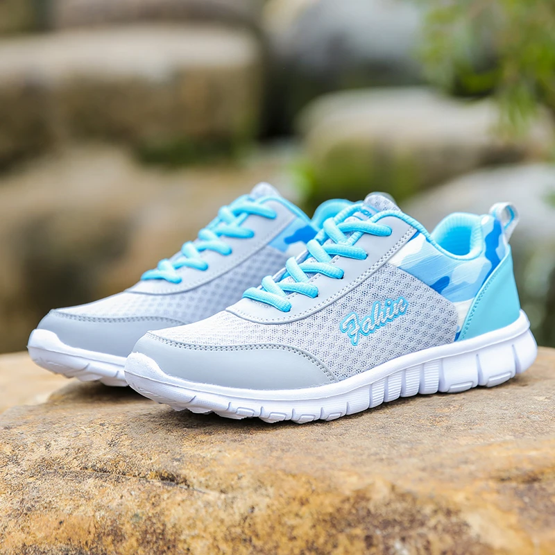 2019 zapatillas de mujer de moda zapatos de mujer de malla transpirable casual zapatillas de mujer con cordones zapatos de mujer| Zapatillas de correr| - AliExpress
