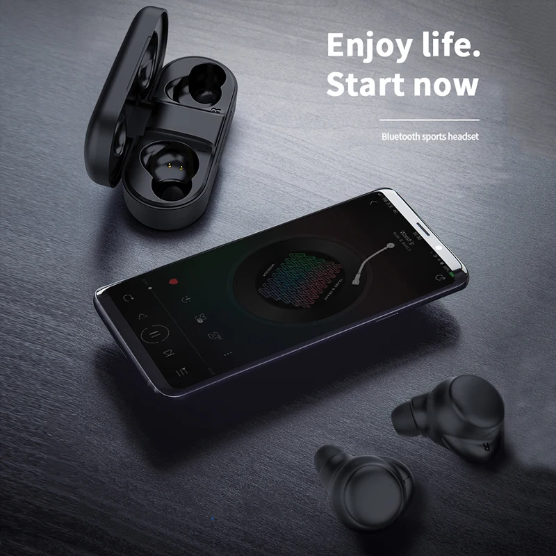 TWS бинауральные Bluetooth 5,0 наушники беспроводные наушники сенсорное управление водонепроницаемый шумоподавление Спортивная гарнитура 3h музыкальное время