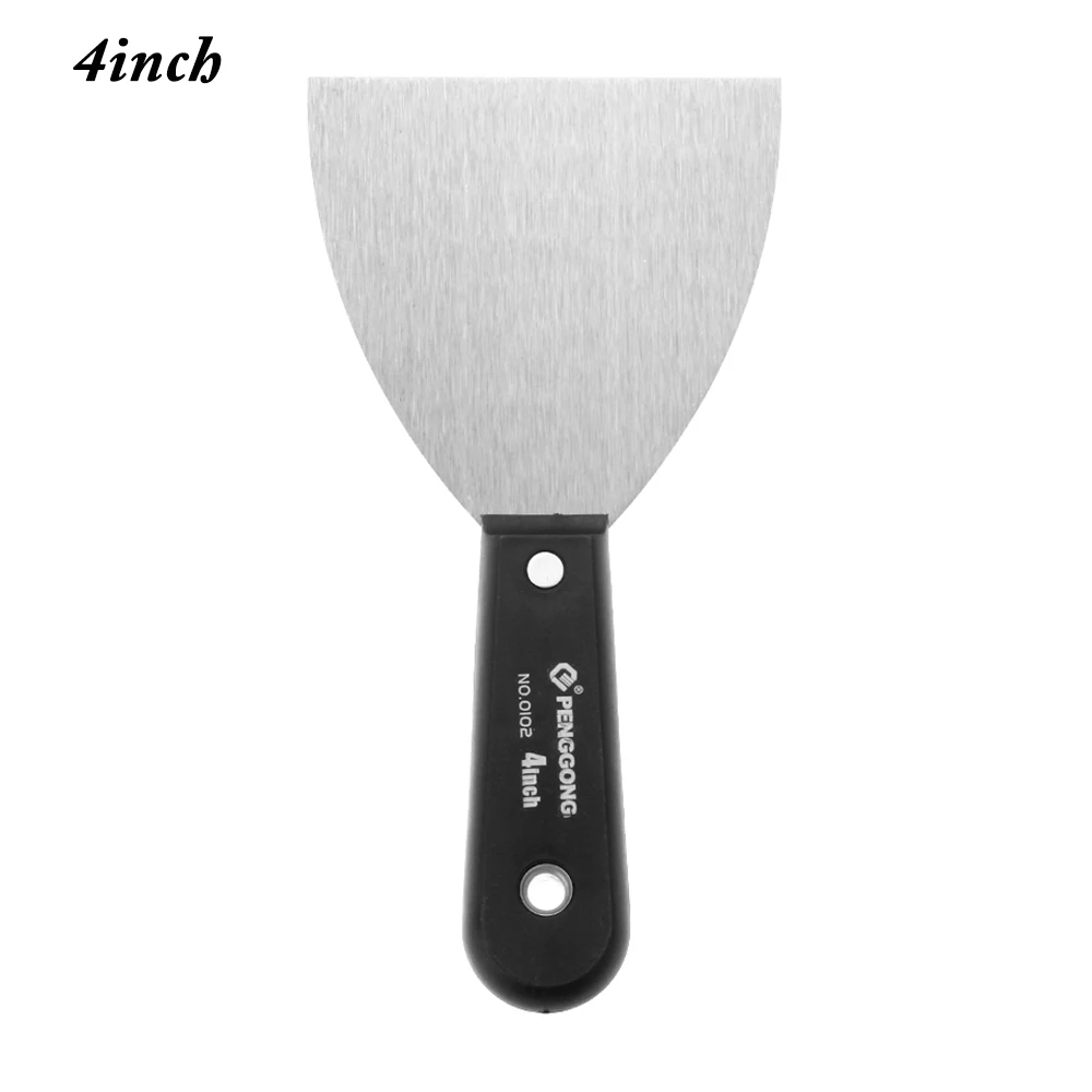 4inch 1 шт. шпатлевка из нержавеющей стали, малярный инструмент, штукатурка, лопатка для наполнения шпателем, скребок, деревянная ручка, декор стен, строительный инструмент - Цвет: 4inch
