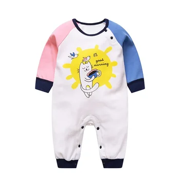 

Infant Autumn Winter Long Sleeves Cartoon Pattern Print Girls Boys Jumpsuit Climb Soft Romper Hot New Arrival o