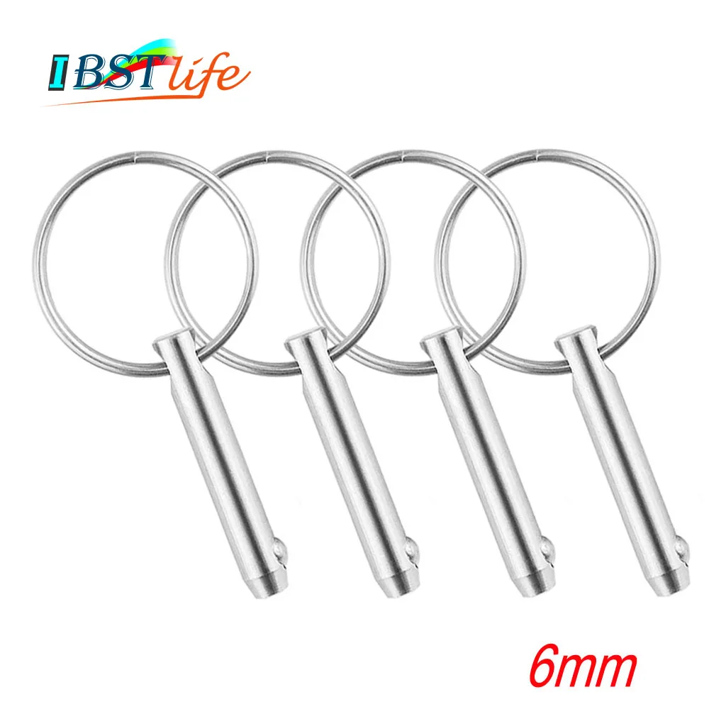 4pcs 6mm 316 Stainless Steel Quick Release Ball Pin For Boat Bimini Top Deck Hinge Marine Hardware Boat Accessories - Dowel