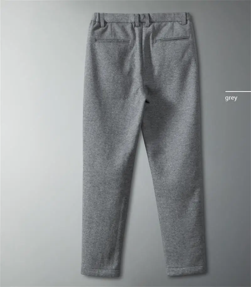 drop crotch harem pants Men's Wool Harlan Pants Casual Pants High-end New Winter Show Large Loose Nine Point Pants Small Foot Woolen Pants harem pants men