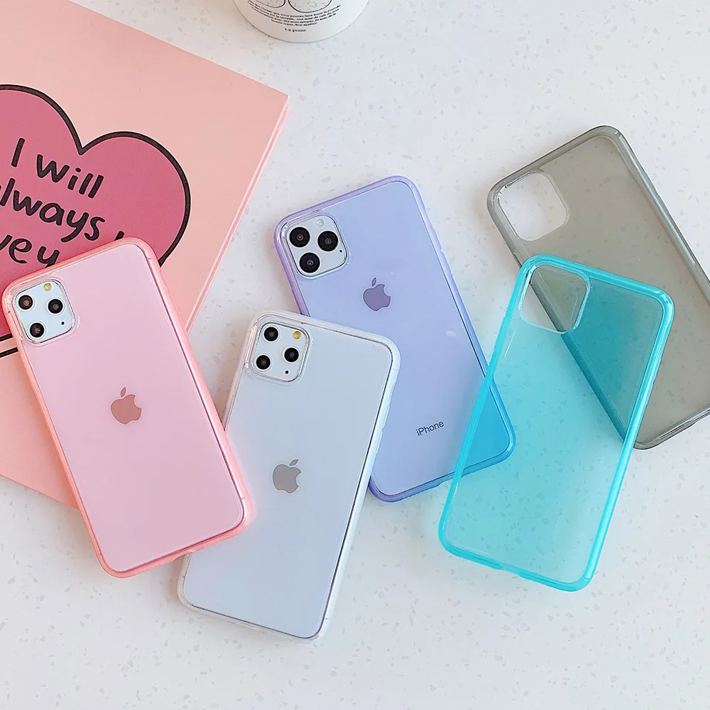 Прозрачный чехол для телефона iPhone 11 Pro Max XR XS 7 8 Plus X мягкий силиконовый прозрачный