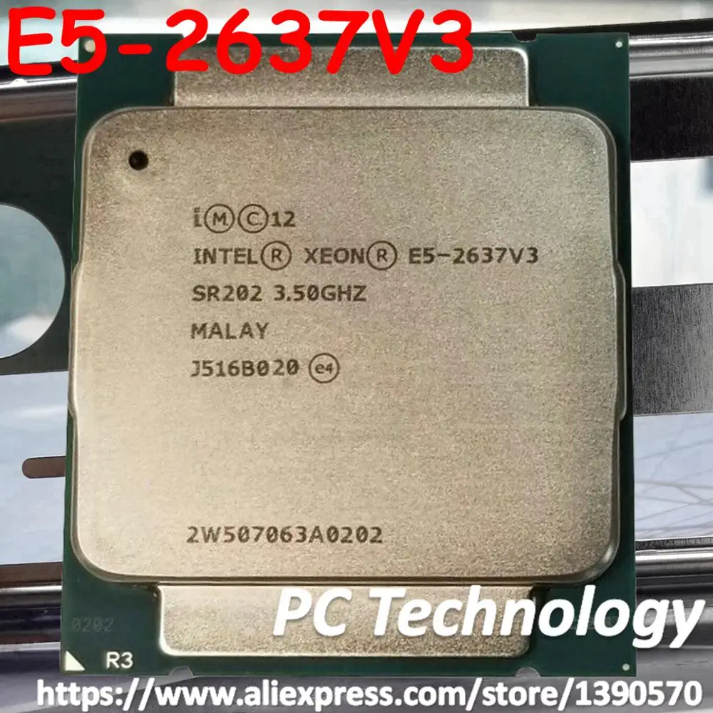 Оригинальная версия Intel Xeon 2637 V3 четырехъядерный процессор 3 5 ГГц 15 м 2133 Вт DDR4 МГц E5