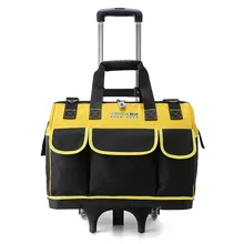 Sac à outils Portable en toile étanche avec roues, pochette de rangement épaisse pour outils de Garage, sac de voyage pour outils de Moto