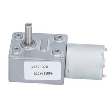 

1PC 2/6/10/25/100RPM Motor 4632-370 DC24V Electric Turbo Worm Full Metal Gearbox Gear Motor High Torque
