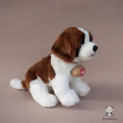 Моделирование собака игрушки куклы St. Bernard фигурка плюшевые Alpine спасти собак игрушка детей подарок на день рождения можно регулировать