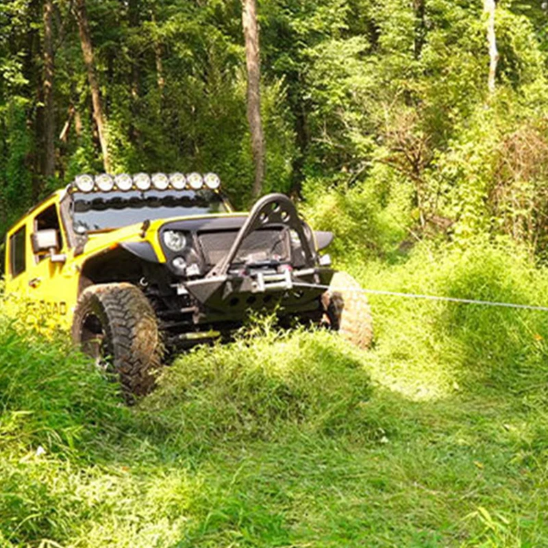 Черный синтетический трос для лебедки 6 мм * 15 м прочный UHMWPE ATV UTV автомобиля