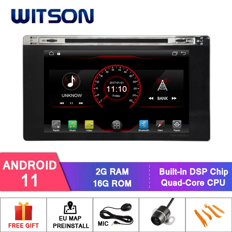 

Автомобильный радиоприемник WITSON Android 11 GPS для TOYOTA Corolla/Fortuner/Estima/лей 2017 MIRROR LINK/ 4G/DVR/DAB/OBD/TPMS встроенный carplay