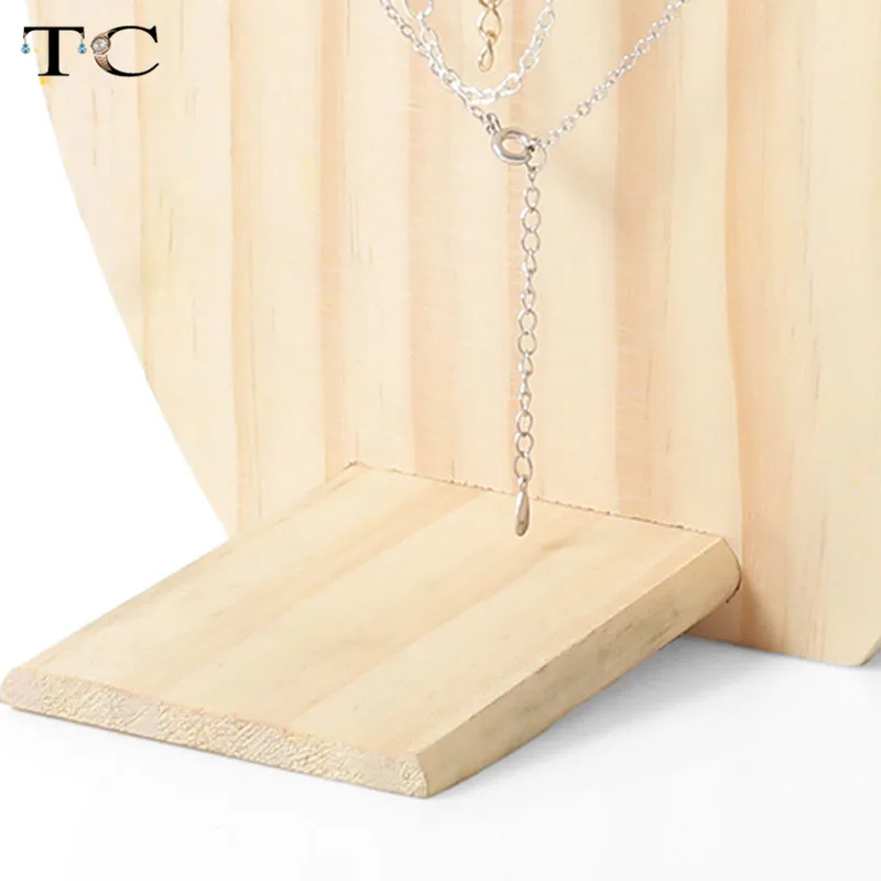 Quality Solid Wood Necklace Display Stand Original Wooden Leaf Type Plate Necklace Storage Stand Household Jewelry Rack