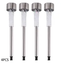 4/8 шт. Солнечный маленькую трубку лампы Водонепроницаемый открытый наземный светильник на солнечной батарее для сада патио передней двери