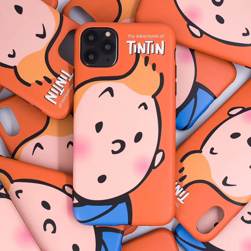 Французский классический мультфильм Les Aventures de Тинтин и Milou Чехол для мобильного