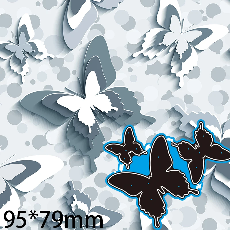 

Cutting Dies Butterfly Greeting Card Decorate DIY Scrap Booking Photo Album Embossing Paper Cards 95*79mm