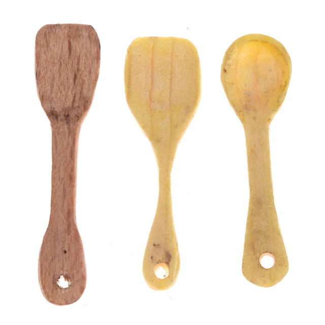 1:12 Dollhouse Miniature Mini Different Kinds Shovel Soup Spoon Kitchen Tool Utensils For Dollhouse Decoration 3