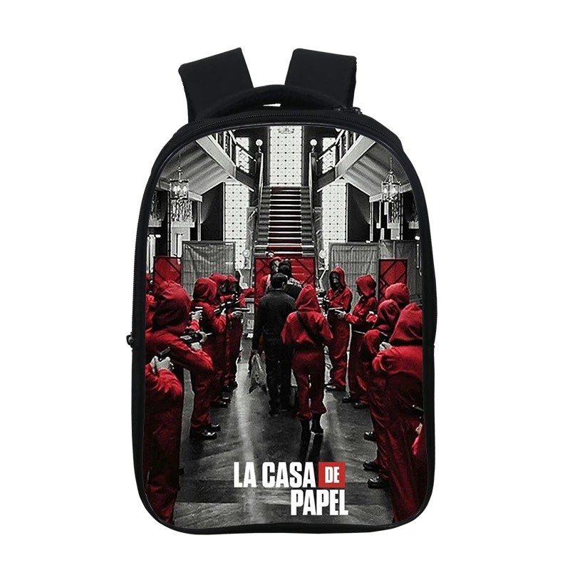 Рюкзак Sac A Dos с 3D принтом для денег Heist, хит ТВ-шоу, унисекс, La Casa De Papel, рюкзак, школьная сумка для подростков, сумка для ноутбука