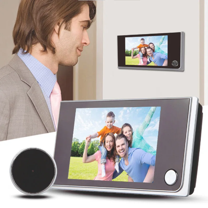 

3.5 inch LCD Color Screen Digital Doorbell 170 Degree Door Eye Doorbell Electronic Peephole Door Camera Viewer Outdoor Door Bell