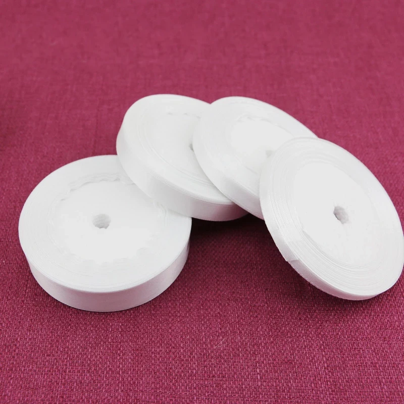 White Single Face Satin Ribbon Gift Wrapping Christmas ribbons satin ribbons ribbon decoration ribbon supplies wrapping ribbon satin ribbon christmas ribbon