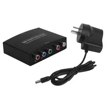 Portátil 2 canais lpcm 50/60hz 1.65gbps/165mhz hdmi compatível com o componente rgb (ypbpr) vídeo + r/l conversor de adaptador de áudio tv