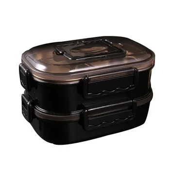

304 Stainless Steel Korean Lunch Box DoubleLayer Portable Bento Box for Kids Adult Large Capacity Compartment Box Food Container