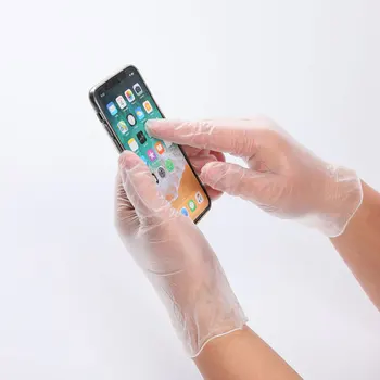 

Food Plastic Gloves Disposable Glove Transparent PVC Plastic Kitchen Cooking Glove Eco-friendly Fruit Vegetable Gloves