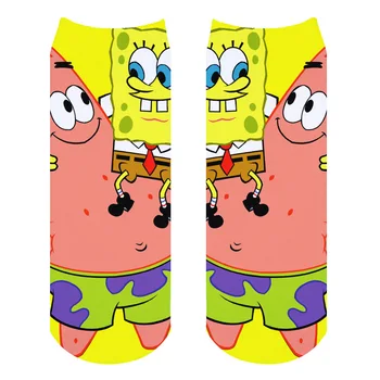 

Bob Esponja 3D Printed Socks Men Squidward Tentacles Patrick Star Joker Novelty Funny Socks Spring Summer Cotton Sock