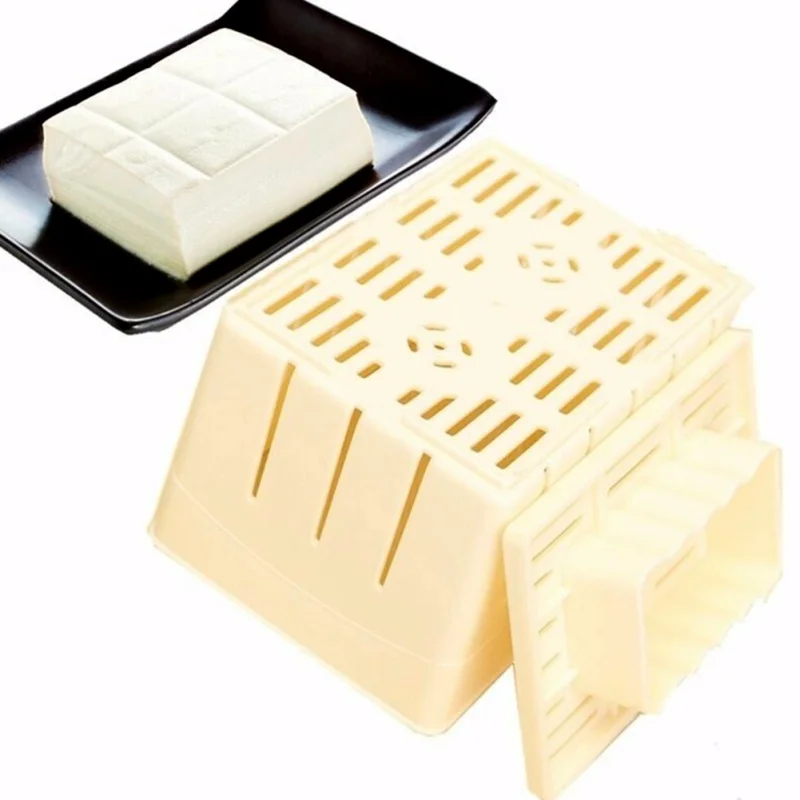 

DIY Plastic Tofu Press Mould Homemade Tofu Mold Soybean Curd Tofu Making Molds Restaurant Kitchen Cooking Tool With Press Lid