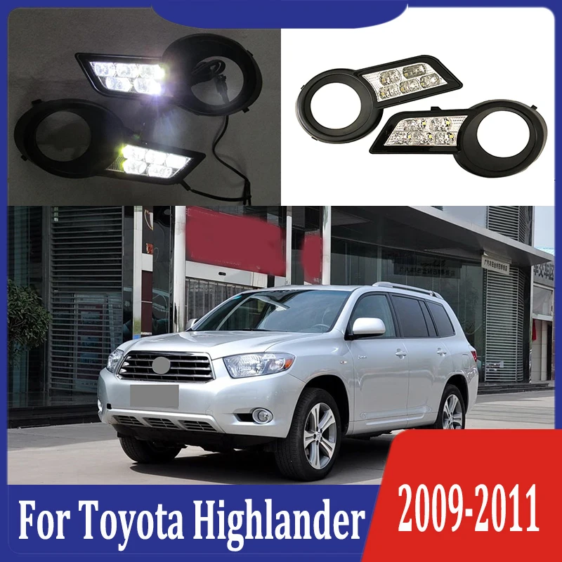2 шт. для Toyota Highlander 2009-2011 6000K белый светильник Светодиодный дневной вождения бега