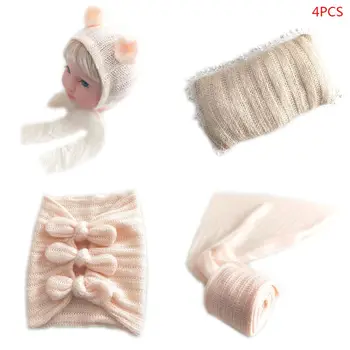 

Newborn Soft Sleeping Bag Pillow Bow-knot Wraps Blanket Photography Props