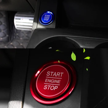 

Start Stop Button Engine Decoration Sticker Cover Case For Audi A4 B8 B9 A5 A6 C6 A7 Q5 8R Ignition Rings Goods Car Accessories