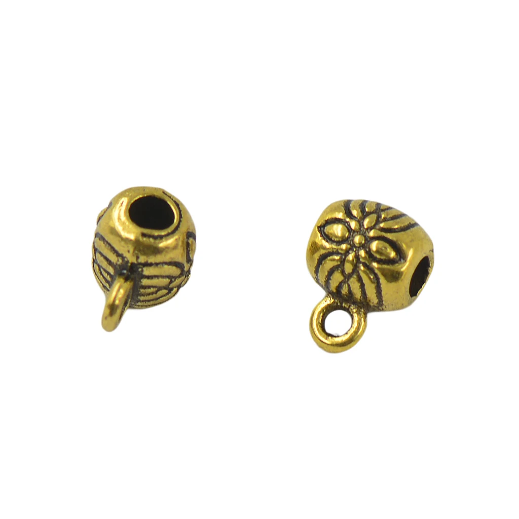 100pcs Tibetan Old Gold Connector Spacer Beads Charm Pendant 6x5