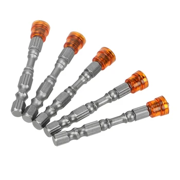 

NICEYARD 5pcs/set PH2 Phillips Electronic Screwdriver Single Head with Magnetic Ring Electric Drill Bit Set Anti-Slip Hand Tools