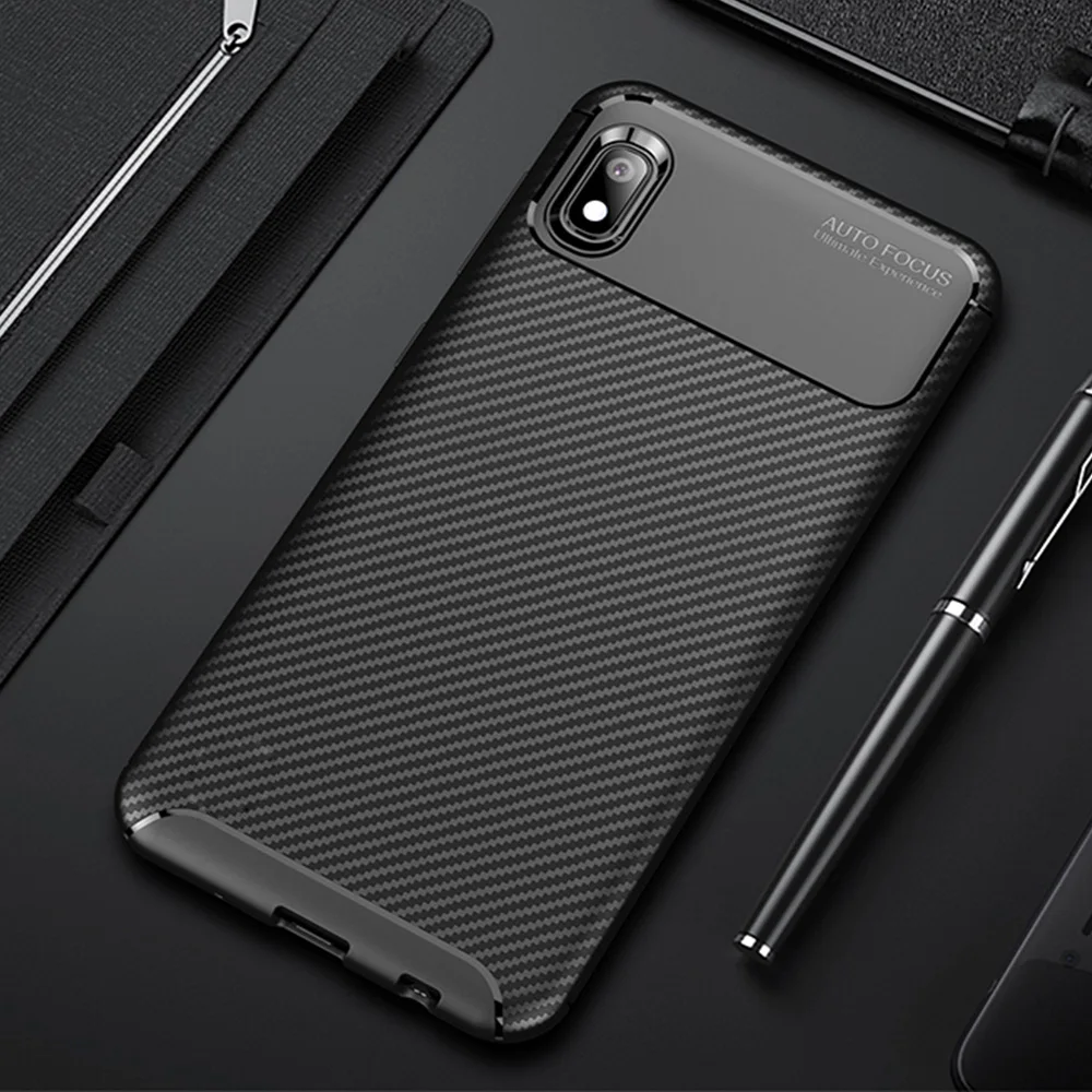 Роскошный чехол из углеродного волокна для Samsung Galaxy A10e полностью защитный