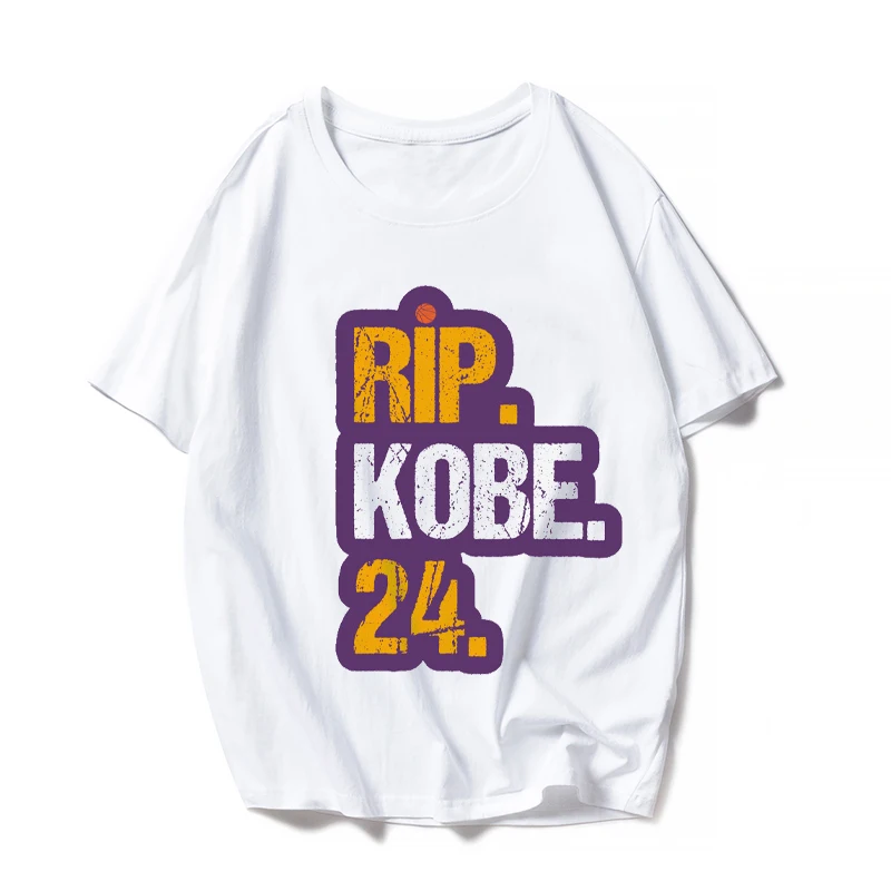 

KOBE Lakers 24 Byrant T Shirt Women Unique Design 100% Cotton Commemorate T-shirt Fan Gift White Summer MAMBA White Tshirt