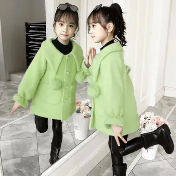 

2020 Autumn Winter Kids Girls New Soft Faux Mink Fur Coat Children Girls Thick Warm Casual Jacket Teen Faux Fur Warm Outwear K44