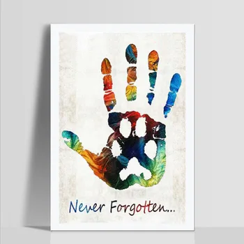 

Round drill 5D DIY diamond Never Forgotten palm painting embroidery cross embroidery 5D home decoration gifts