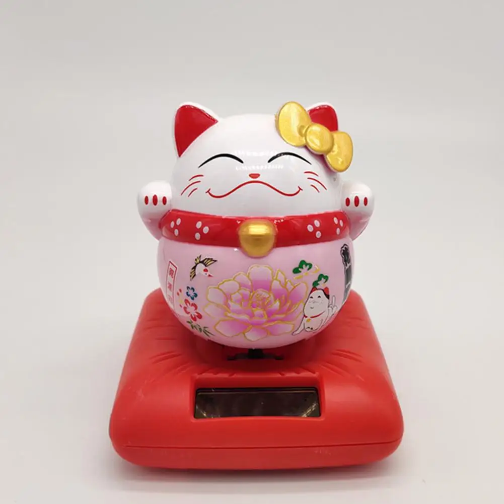 Lucky cat 1 Kuulee, идеальные интерьерные украшения, игрушка на солнечных батареях, автомобильный декор, креативные милые животные, украшения - Название цвета: Lucky cat 1