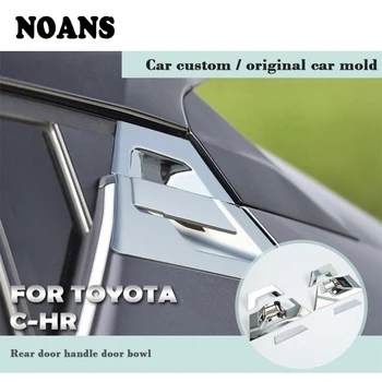 

NOANS Car Styling Rear Door Handle Bowl Decorative Covers Frame Stickers For Toyota CHR C-HR 2018 2017 2016 Auto Accessories