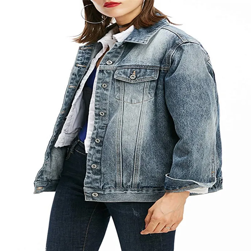 Beste Vrouwen Casual Denim Jasje Jeans Tops Half Mouw Trucker Jas Bovenkleding Meisjes Mode Slanke Bovenvacht Windjack