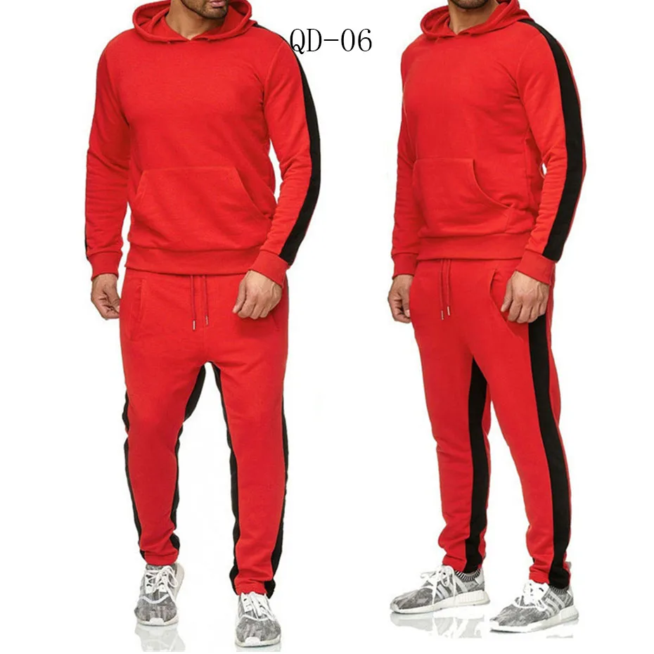 QD-06 Brand Clothing Men's Fashion Patchwork Tracksuit Casual Sportsuit Men Hoodies Sweatshirts Sportswear Coat+Pant Men Set QD-06 Brand Clothing Men's Fashion Patchwork Tracksuit Casual Sportsuit Men Hoodies Sweatshirts Sportswear Coat+Pant Men Set