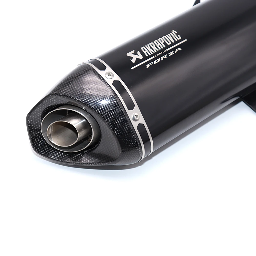 Лазерный Akrapovic MF13 мотоцикл Высокая Производительность углеродного волокна наконечник басистый звук выхлопной системы глушитель для Honda Forza300 NSS300