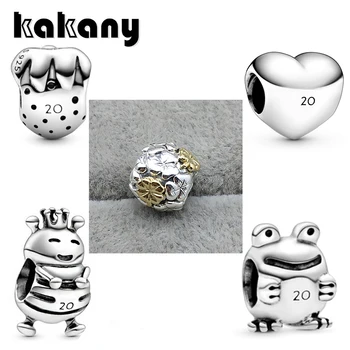 

Kakany 2020 New Limited Edition 20th Anni Versary Frog Strawberry Bee Love Commemorative Charm Suitable For Bracelet Diy Jewelry