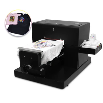 

DTG Printer A4 Size 6 Colors Direct to Garment T-Shirt Flatbed Printing Machine for Dark and Light Clothes High Quality
