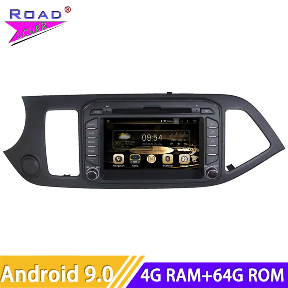 Sale Roadlover Android 9.0 Car DVD Automotive Player Audio For KIA Picanto Morning 2011- Stereo GPS Navigation Magnitol Two Din Radio 0