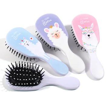 

Children Comb Cute Alpaca Printing-Patch Air Cushion Comb