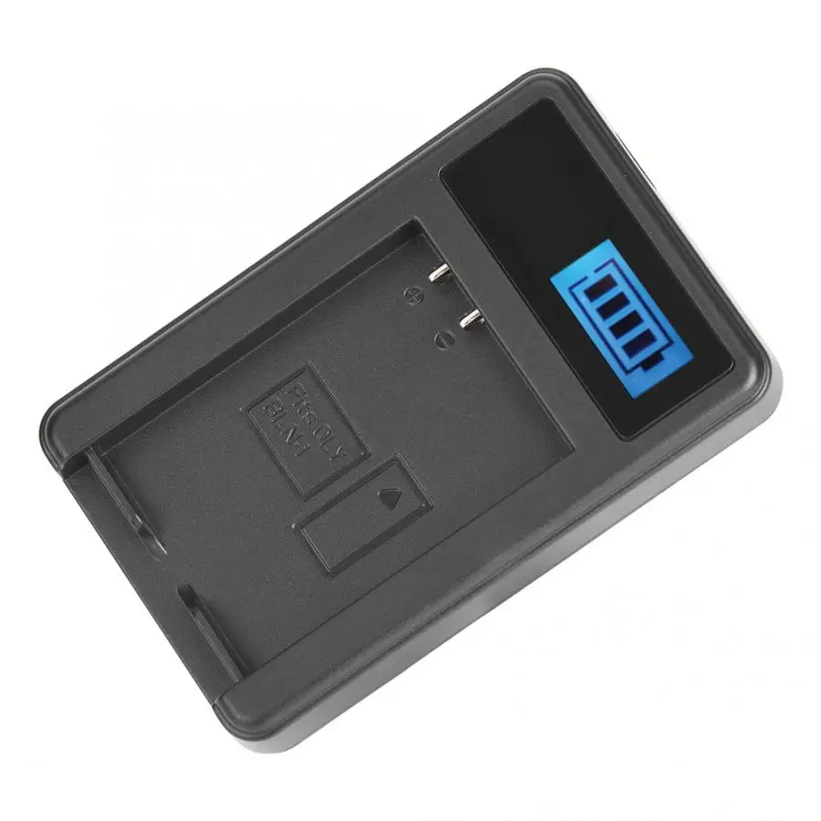 Черный ЖК-дисплей BLN1 зарядное устройство с одним слотом с usb-портом для камеры цифровые аккумуляторы cargador