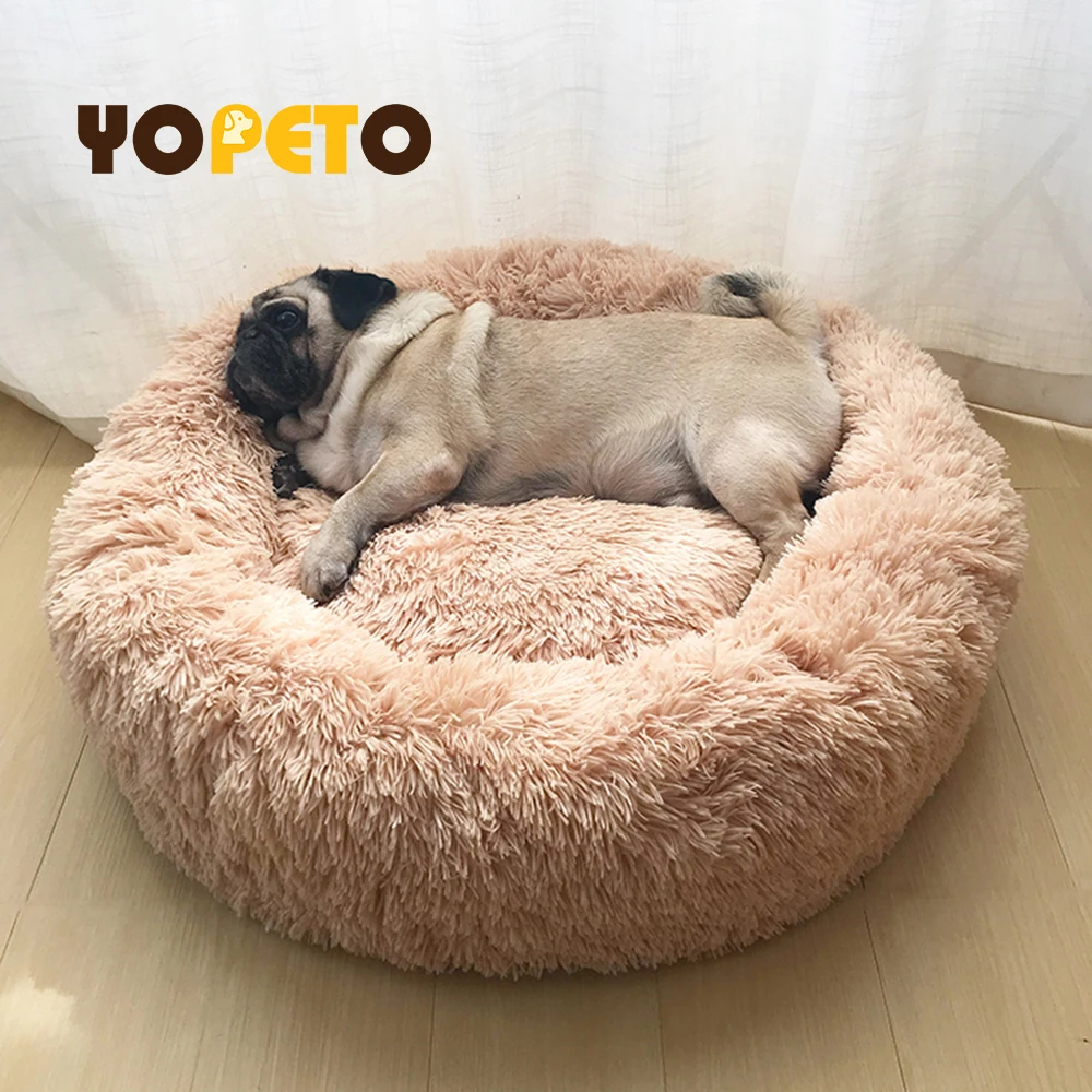 Saco de dormir en invierno para mascotas, caseta de lecho de gatos y perros supersuave, saco de dormir largo y afelpado para cachorros, esterilla portátil, tamaño de 46/50/60cm